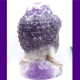 Amethyst Buddha Head - Third Eye & Crown Chakra Stone Healing Crystal