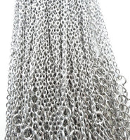 Trace Chain Necklace in Stainless Steel 50cm long, 1mm thick, Adjustable - £1 each