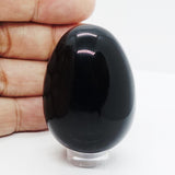 Black Obsidian Crystal Egg - Base Chakra Stone Healing Crystal