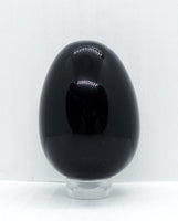 Black Obsidian Crystal Egg - Base Chakra Stone Healing Crystal