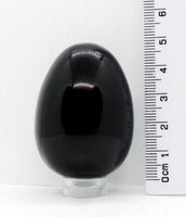 Black Obsidian Crystal Egg - Base Chakra Stone Healing Crystal