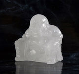 Clear Quartz Buddha - Crown Chakra Stone Healing Crystal