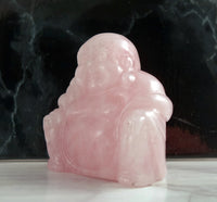 Rose Quartz Buddha - Heart Chakra Stone Healing Crystal